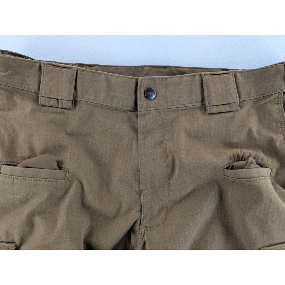 5.11 Tactical Mens 36x34 Brown Ripstop Cargo Utility Work Pants 36x31 Actual - Picture 9 of 15